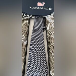 Boys Vineyard Vines Blue and White Football Tie